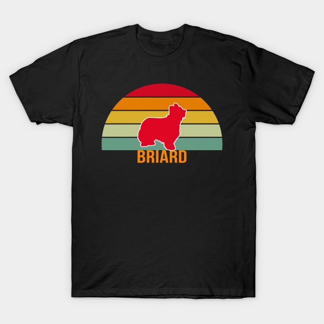 Briard Vintage Silhouette T-Shirt by khoula252018